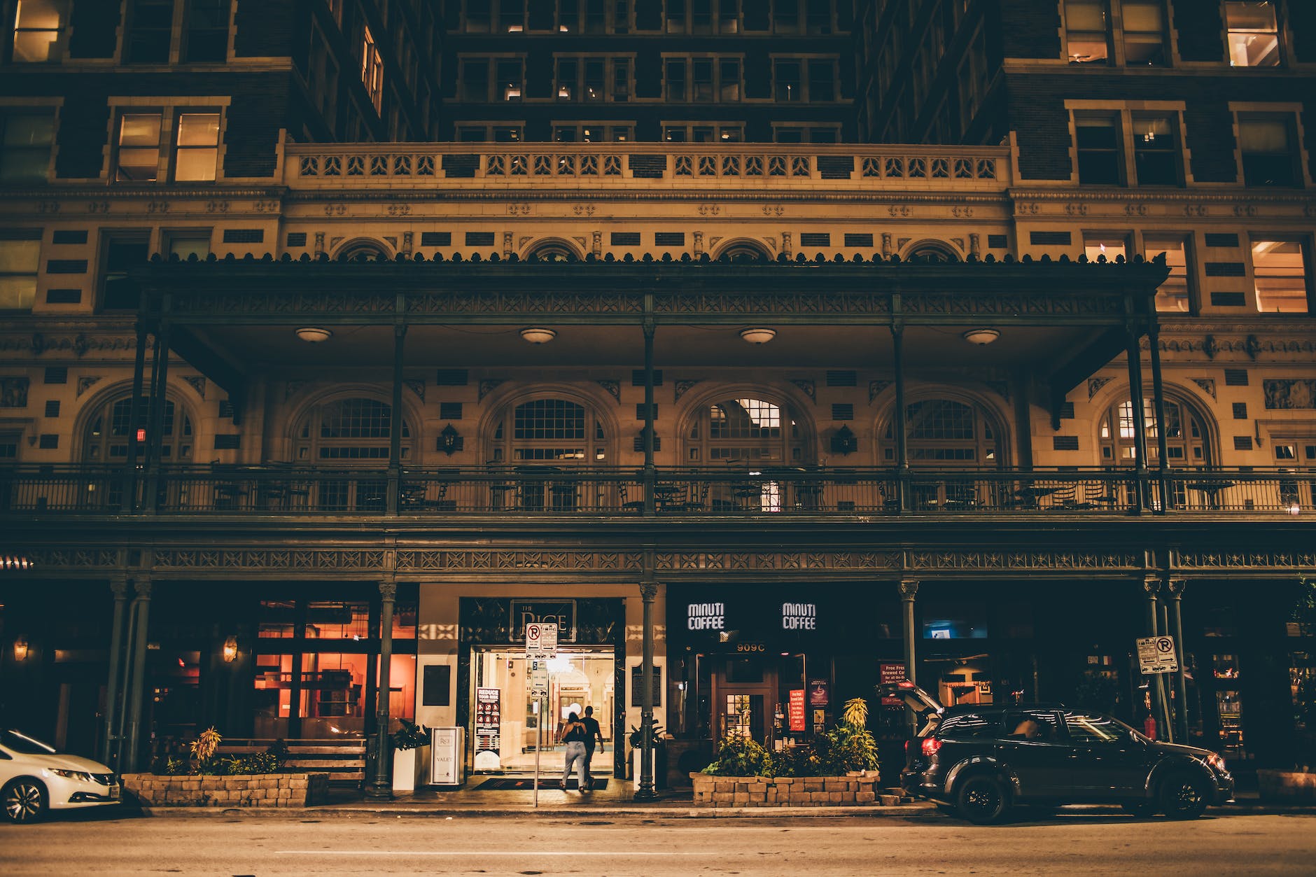 people walking near the building