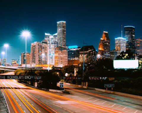 empty streets in houston at night