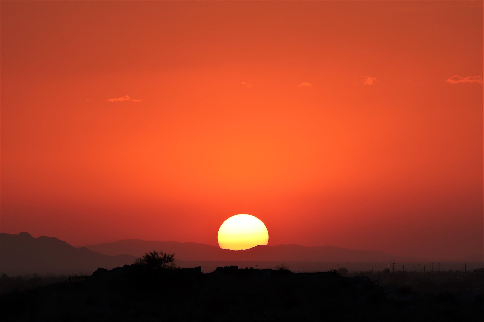 scenic view of the sunset over the mountains