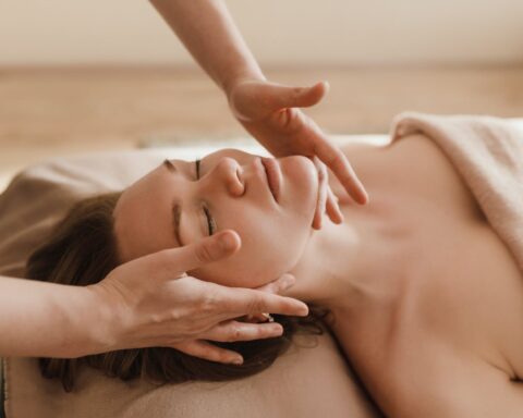 a woman having a massage