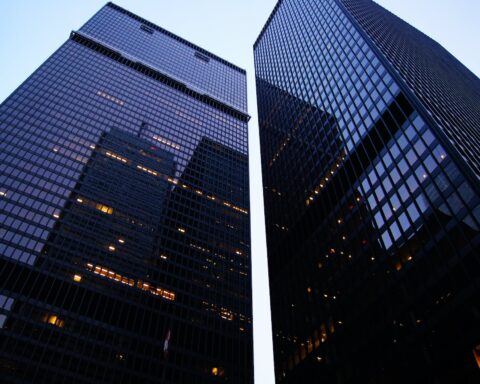 worm s eye view architectural photography of high rise building