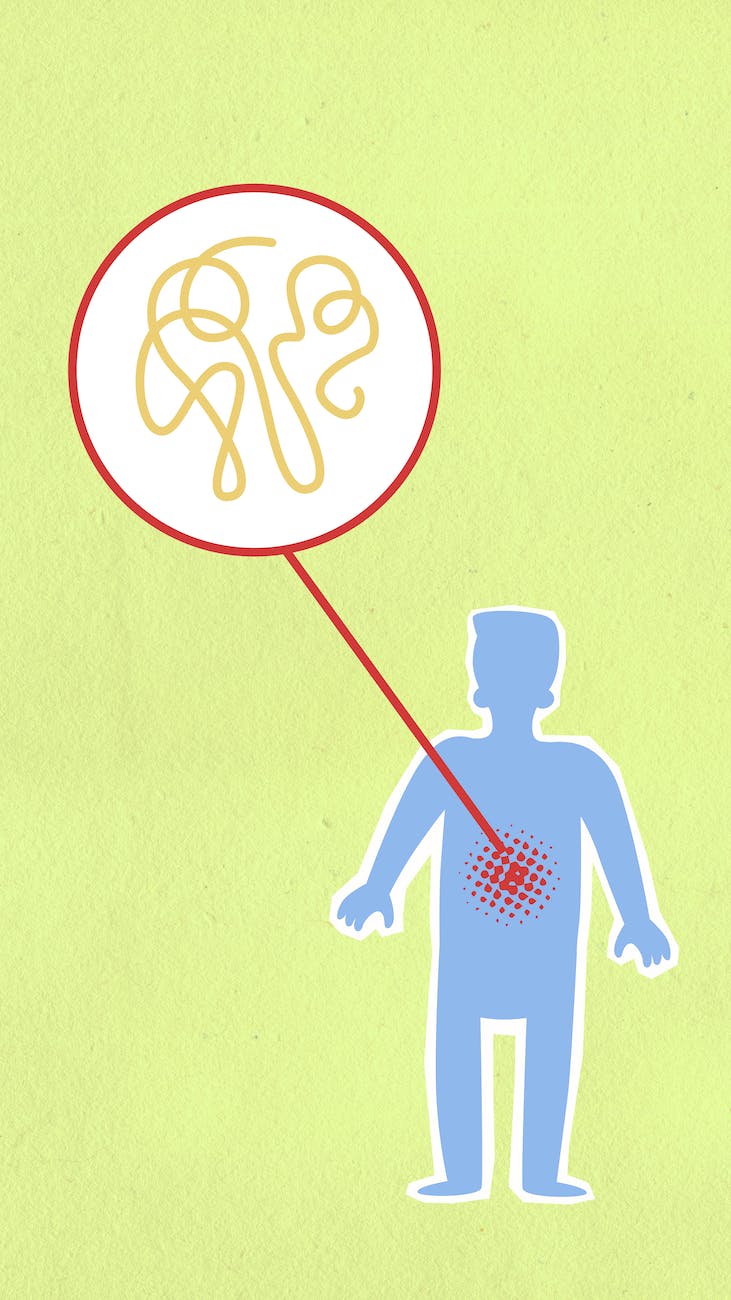 cutout paper composition of viral genome in human body